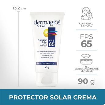 Dermaglos protector solar FPS65 crema x 90gr