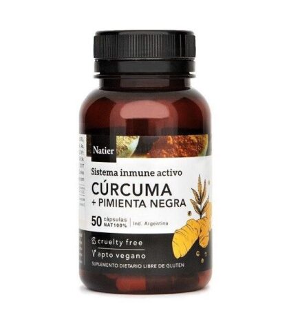 Natier cúrcuma + pimienta negra x 50cap