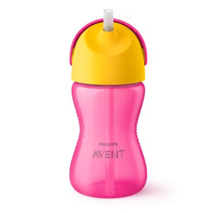 Avent vaso straw cup fucsia y amarillo x 300ml