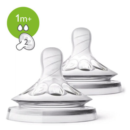 Avent tetina natural fluir lento 1M+ x 2