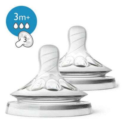 Avent tetina natural fluir medio 3M+ x 2