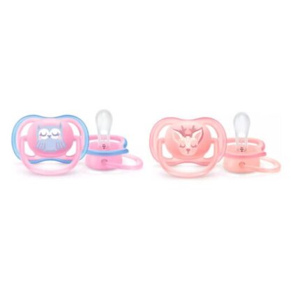 Avent chupete ultra air 0-6 meses buho/ciervo nena x 2