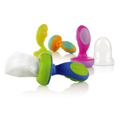 Nuby chupete para frutas azul y verde x 1
