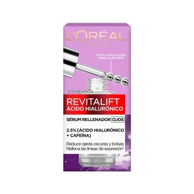 Loreal revitalift ácido hialurónico serum rellenador ojos x 20ml