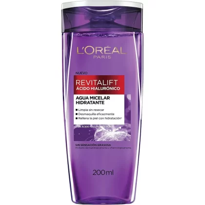 Loreal revitalift ácido hialurónico agua micelar hidratante x 200ml