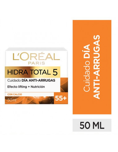 Loreal hidra total 5 anti-arrugas +55 crema de día x 50ml
