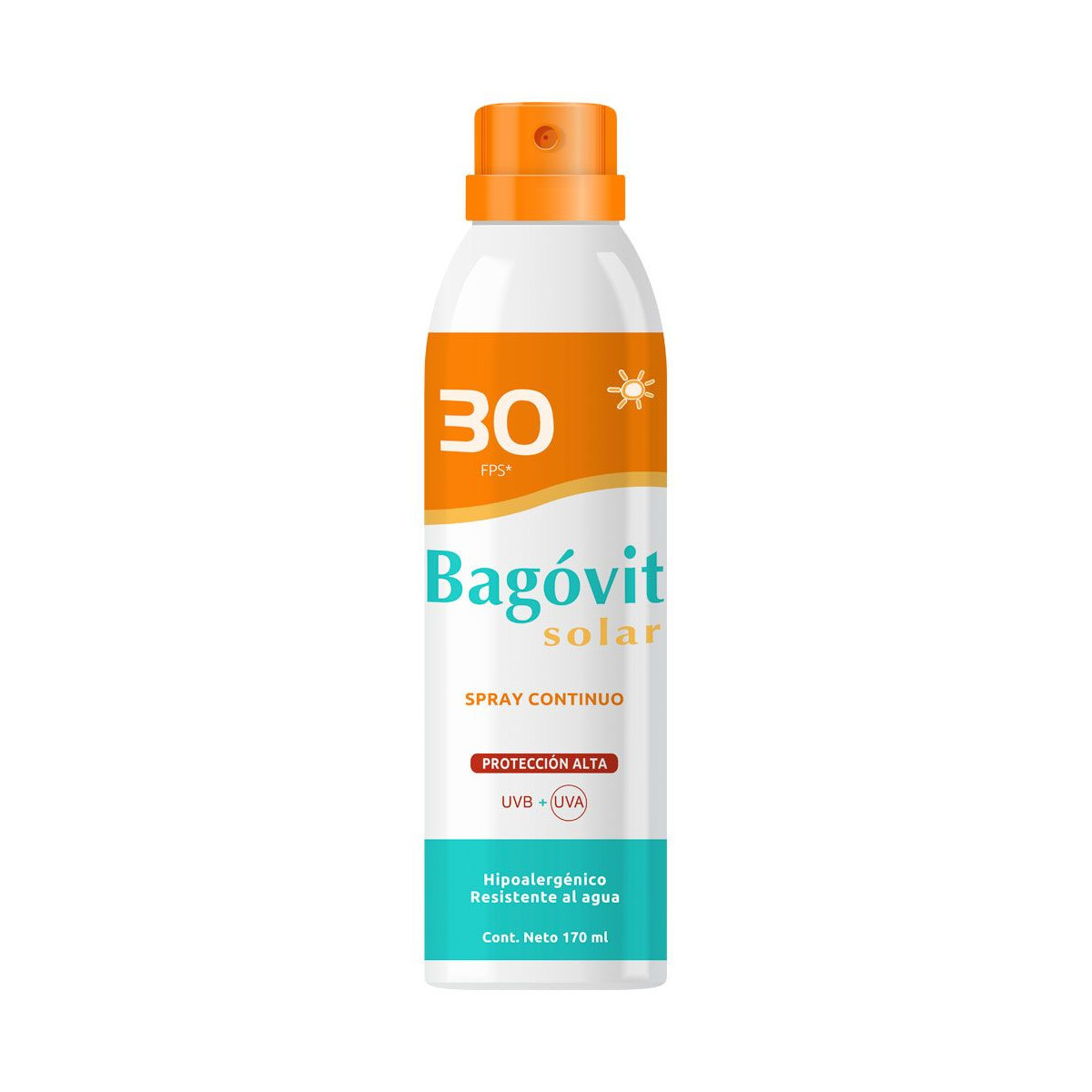 Bagovit protector solar FPS30 emulsión spray continuo x 170ml