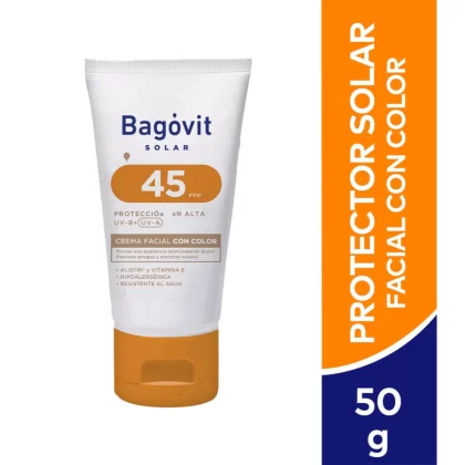 Bagovit protector solar facial FPS45 color crema x 50gr