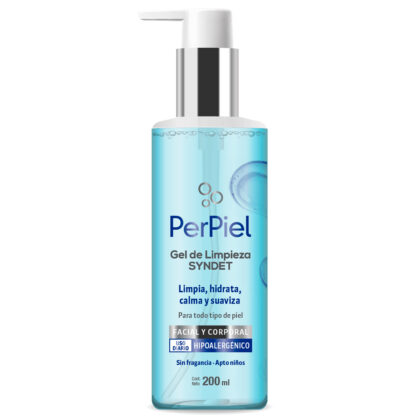 Perpiel gel de limpieza facial y corporal syndet piel sensible x 200ml