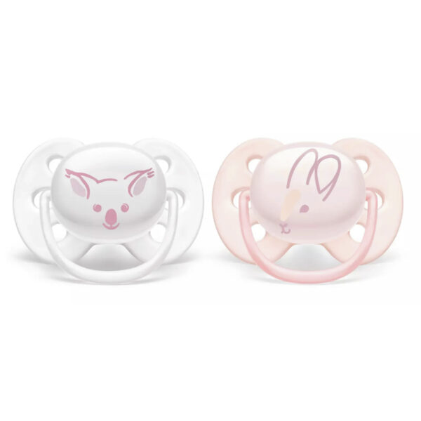 Avent chupete ultra soft 0-6 nena x 2
