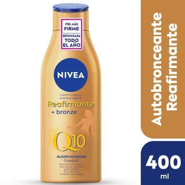 Nivea Q10 reafirmante + autobronceante locion corporal x 400ml