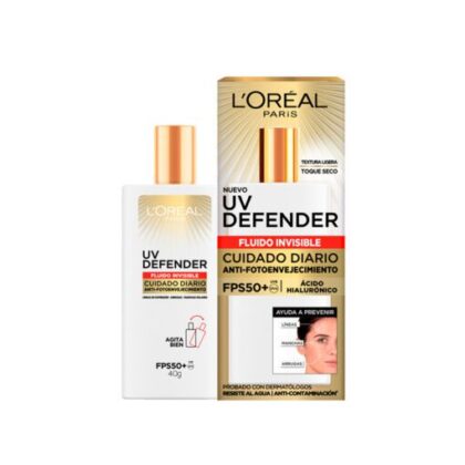 Loreal UV defender cuidado diario fluido invisible FPS50 x 40gr