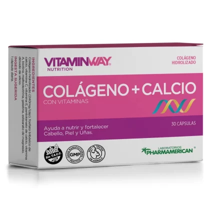 Vitamin way colageno + calcio cap x 30