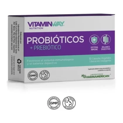 Vitamin way probioticos + prebioticos cap x 30