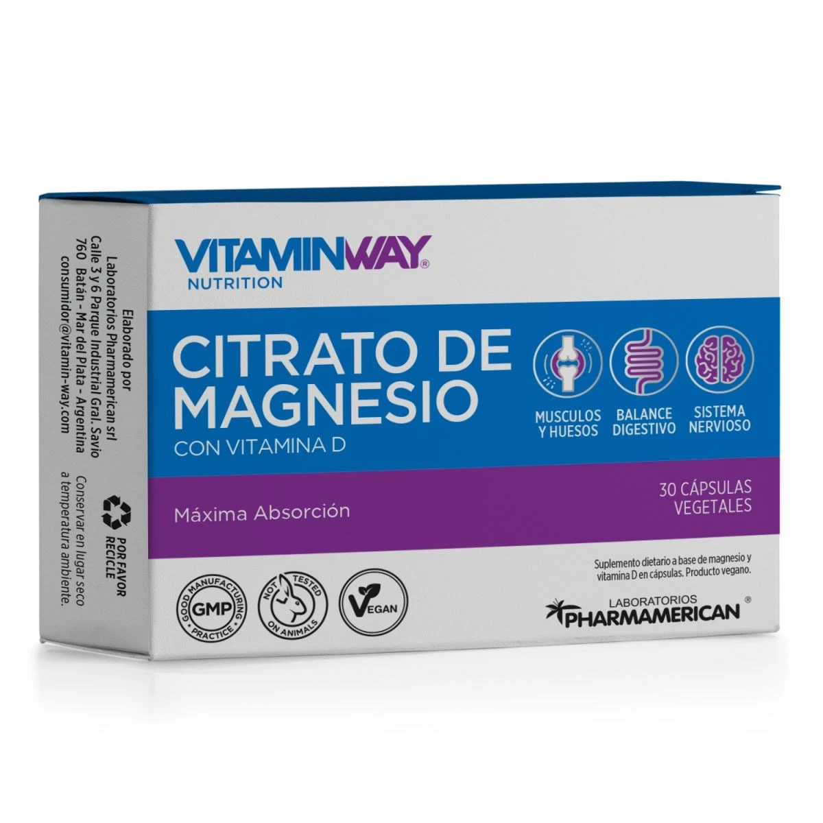 Vitamin way citrato de magnesio cap x 30
