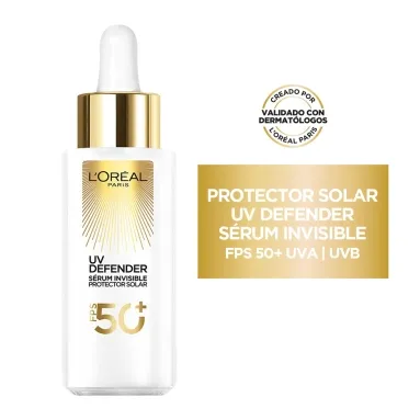 Loreal UV defender serum invisble protector solar FPS50 x 30ml