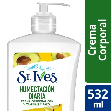 St. Ives humectación diaria crema corporal con vitamina E y palta x 532ml