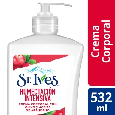 St. Ives humectación intensiva crema corporal con olivo y aceite de arándado x 532ml