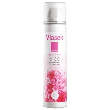 Viasek espuma de higiene intima pH 3,5 edad fértil x 75ml