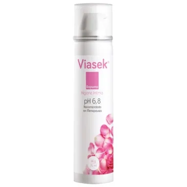Viasek espuma de higiene intima pH 6,8 recomendado en menopausia x 75ml