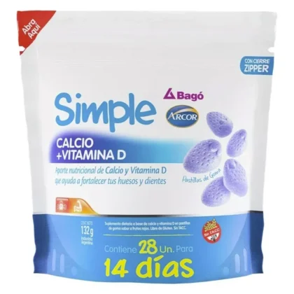 Simple vitacal Calcio + Vitamina D x 28 unidades