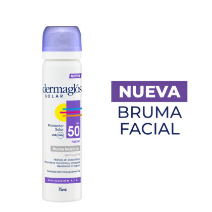 Dermaglós protector solar facial Fps50 bruma spray invisible toque seco x 75ml