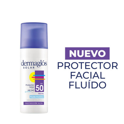 Dermaglós protector solar facial Fps50 fluido invisible con ácido hialurónico x 50 gr