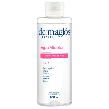 Dermaglós Facial Agua Micelar 6 En 1 Desmaquillante X 400ml