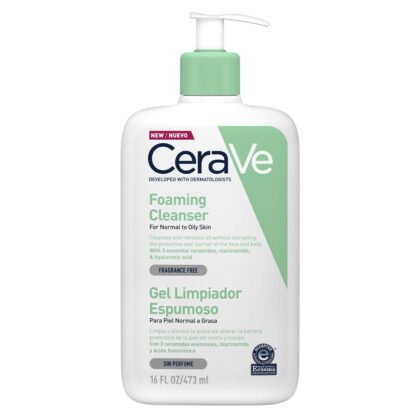 Cerave Foaming Cleanser Gel Limpiador Espumoso Piel Normal A Grasa X 473ml
