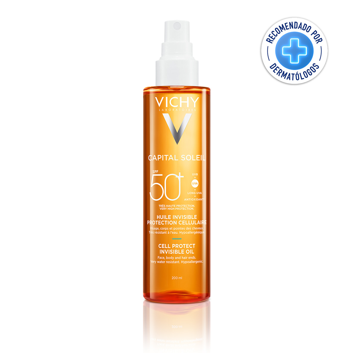 Vichy Capital Soleil Cell Protect Aceite Solar Invisible Fps50+ Toque Seco X 200ml