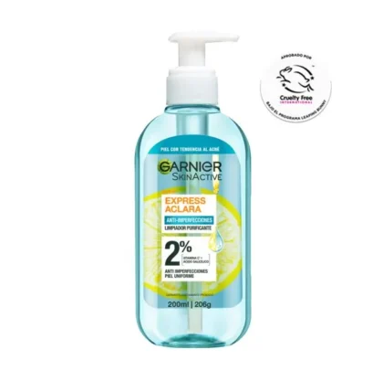 Garnier skin active gel de limpieza piel con tendencia al acné x 200ml