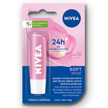 Nivea protector labial soft rosé x 4,8gr