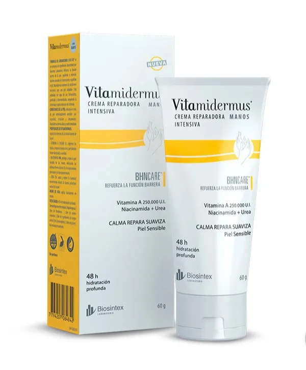 Vitamidermus crema reparación intensiva para manos piel sensible X 60 gr